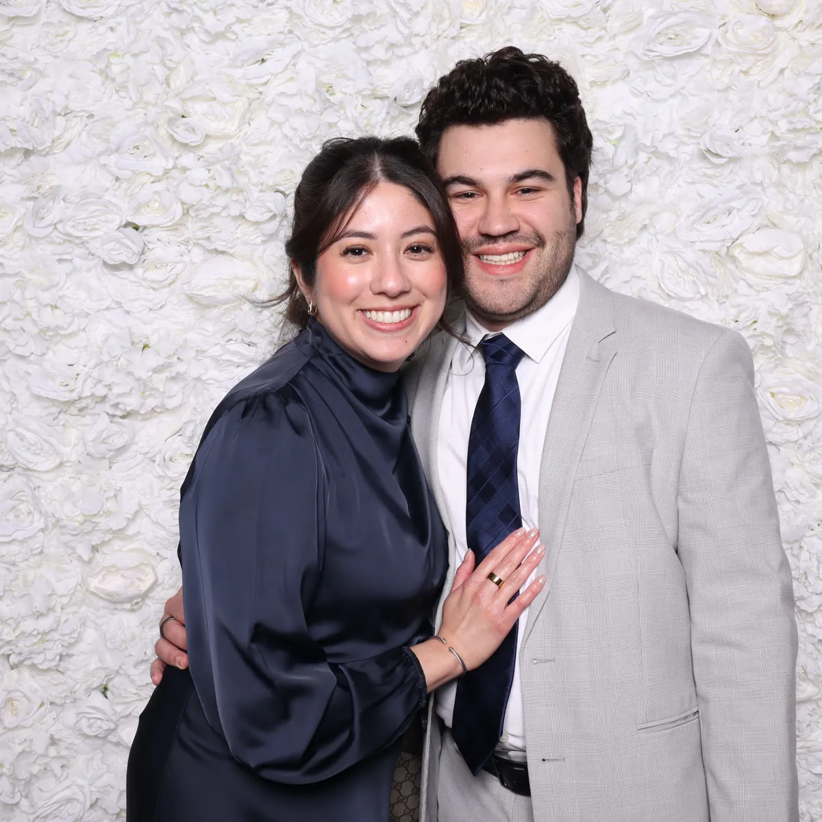 Clutch City luxury photo booth floral setup at Houston celebration